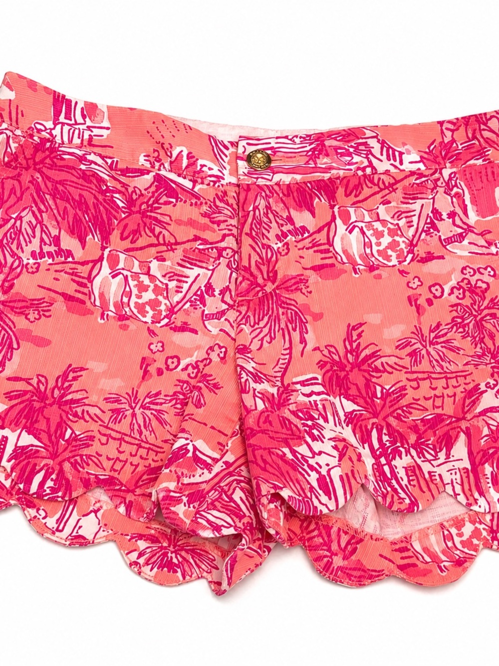 Lilly Pulitzer Pink and White Women Shorts